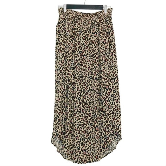 Joe B  by Joe Benbasset Leopard Cheetah Midi Animal Print Smock Faux Wrap Skirt - Picture 1 of 12